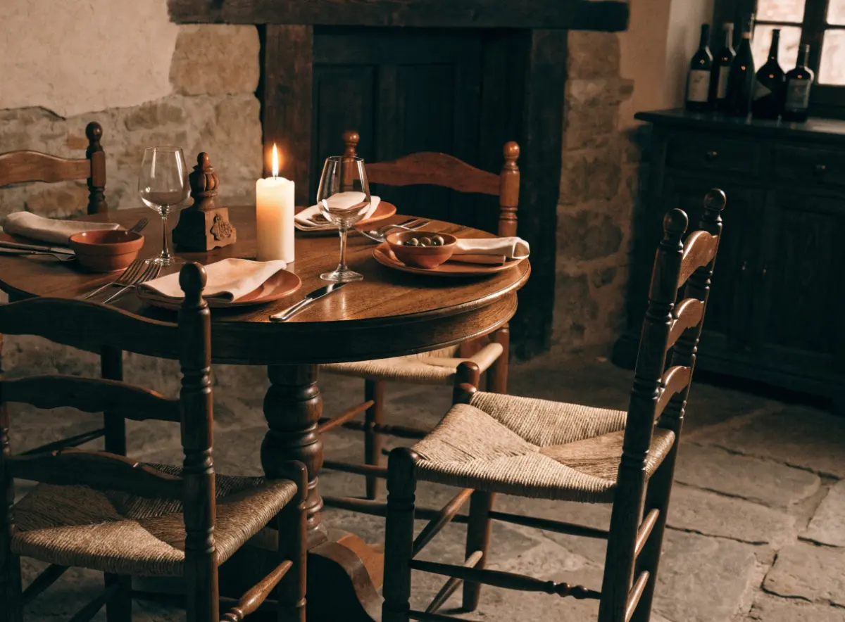 Una tavola apparecchiata in trattoria